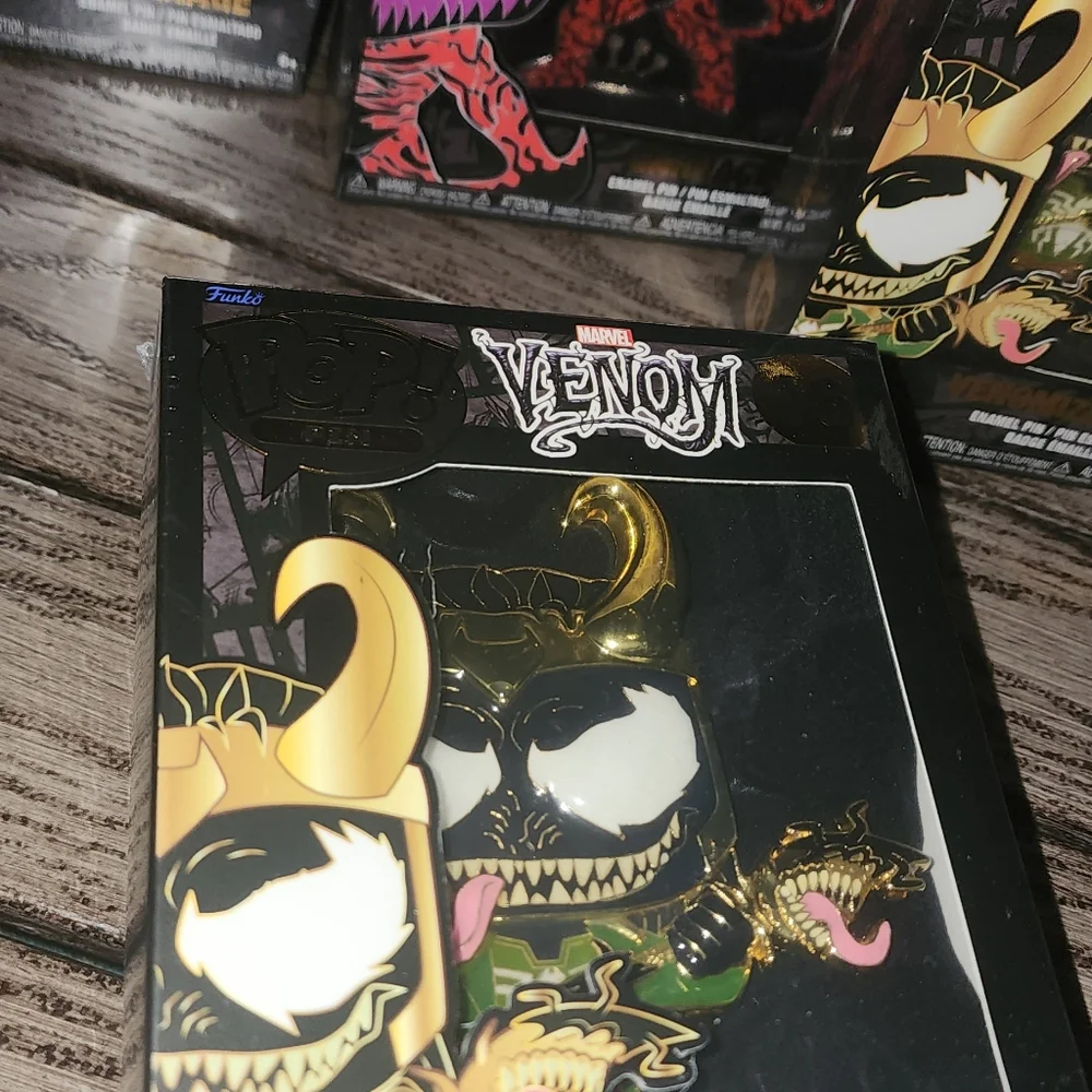 Funko pop venom LOKI enamel pin